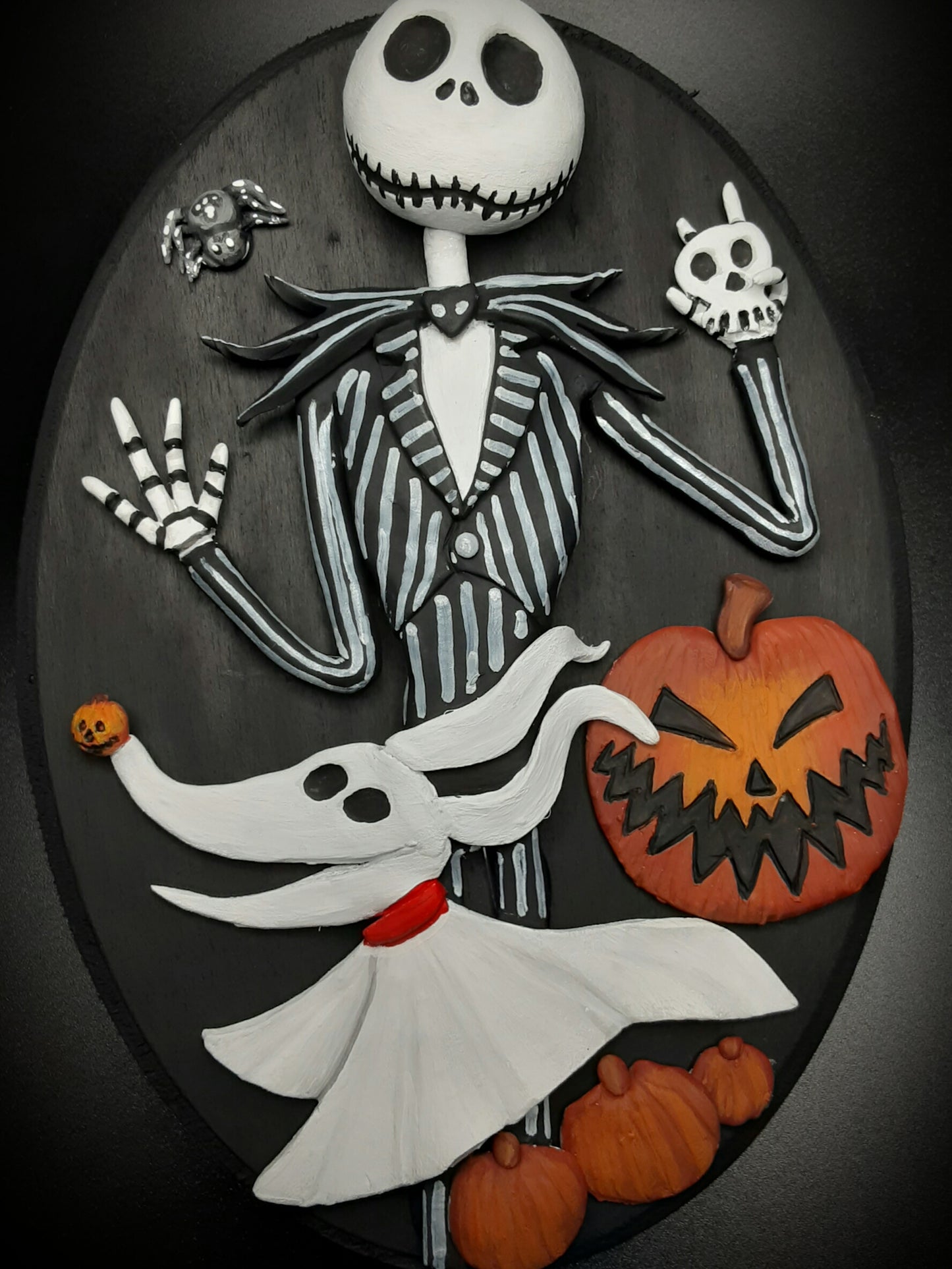 JACK SKELLINGTON & ZERO NIGHTMARE BEFORE CHRISTMAS WALL ART